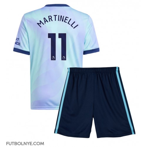 Camiseta Arsenal Gabriel Martinelli #11 Tercera Equipación para niños 2024-25 manga corta (+ pantalones cortos)